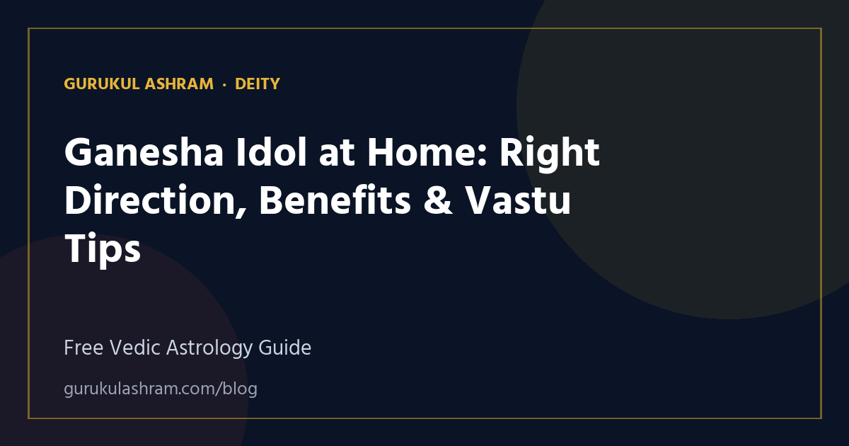 Ganesha Idol at Home: Right Direction, Benefits & Vastu Tips — Deity guide, Gurukul Ashram