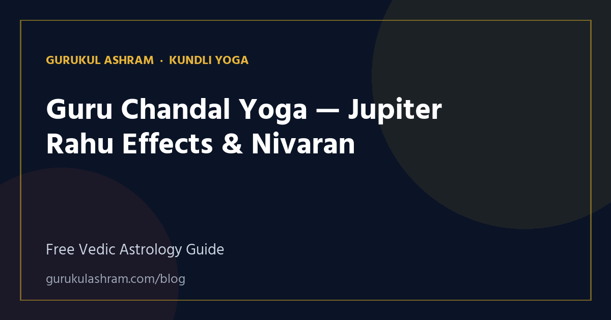 Guru Chandal Yoga — Jupiter Rahu Effects & Nivaran — Kundli Yoga guide, Gurukul Ashram