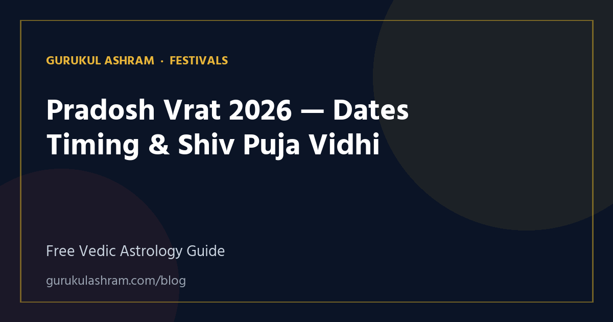 Pradosh Vrat 2026 — Dates Timing & Shiv Puja Vidhi — Festivals guide, Gurukul Ashram